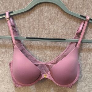 Victoria’s Secret Uplift Demi Padded Underwire Bra 32D- Mauve Pink